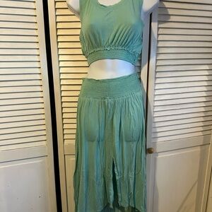 Free People Asymmetrical Dress in Mint Green